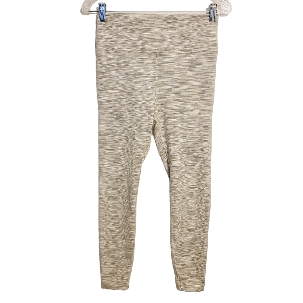 Outdoor Voices | Women's Camel/Tan and White Yoga Leggings (Size Medium)